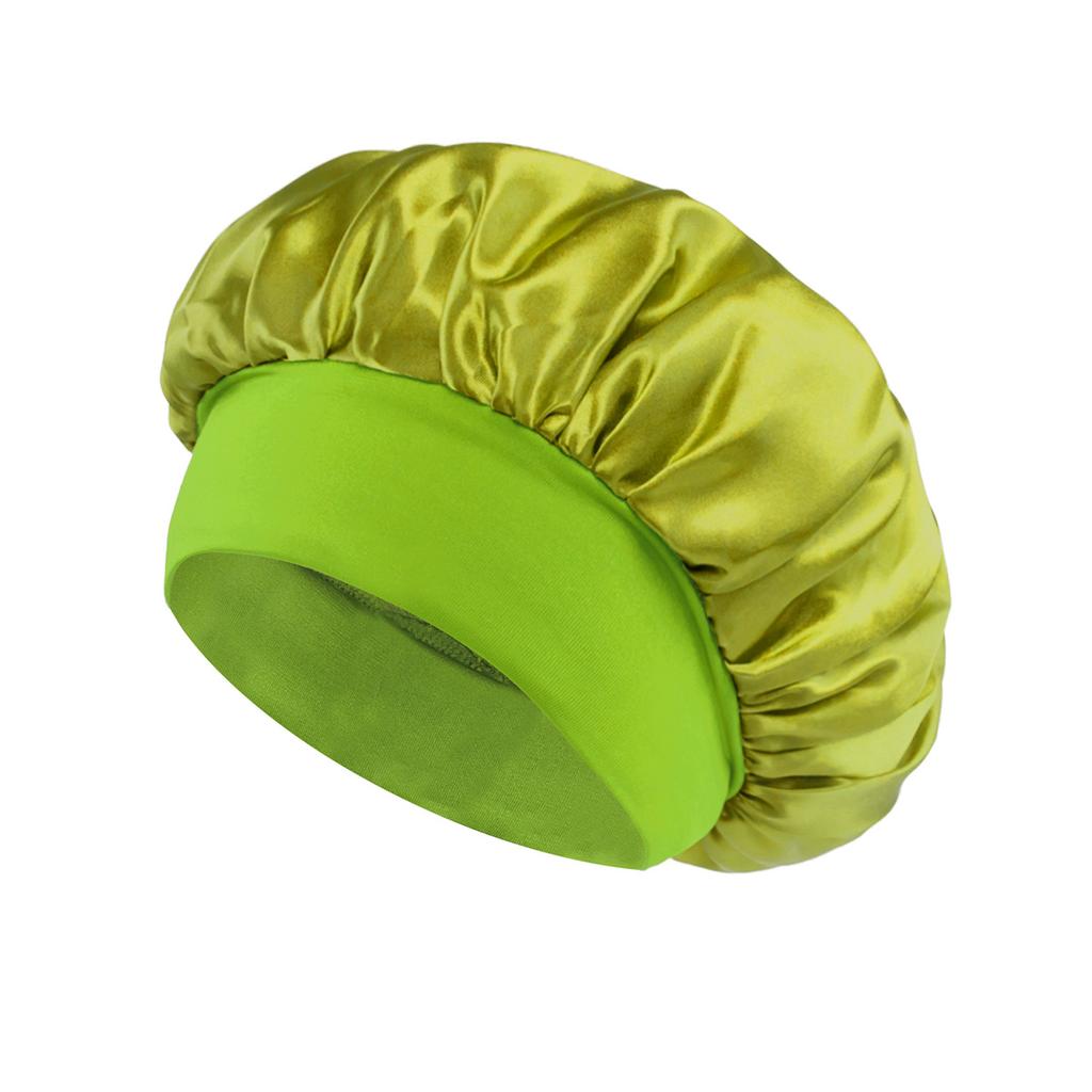 Bonnet en Satin Doux pour Femme – Large Bord & Élastique Souple | Protection Capillaire Nuit