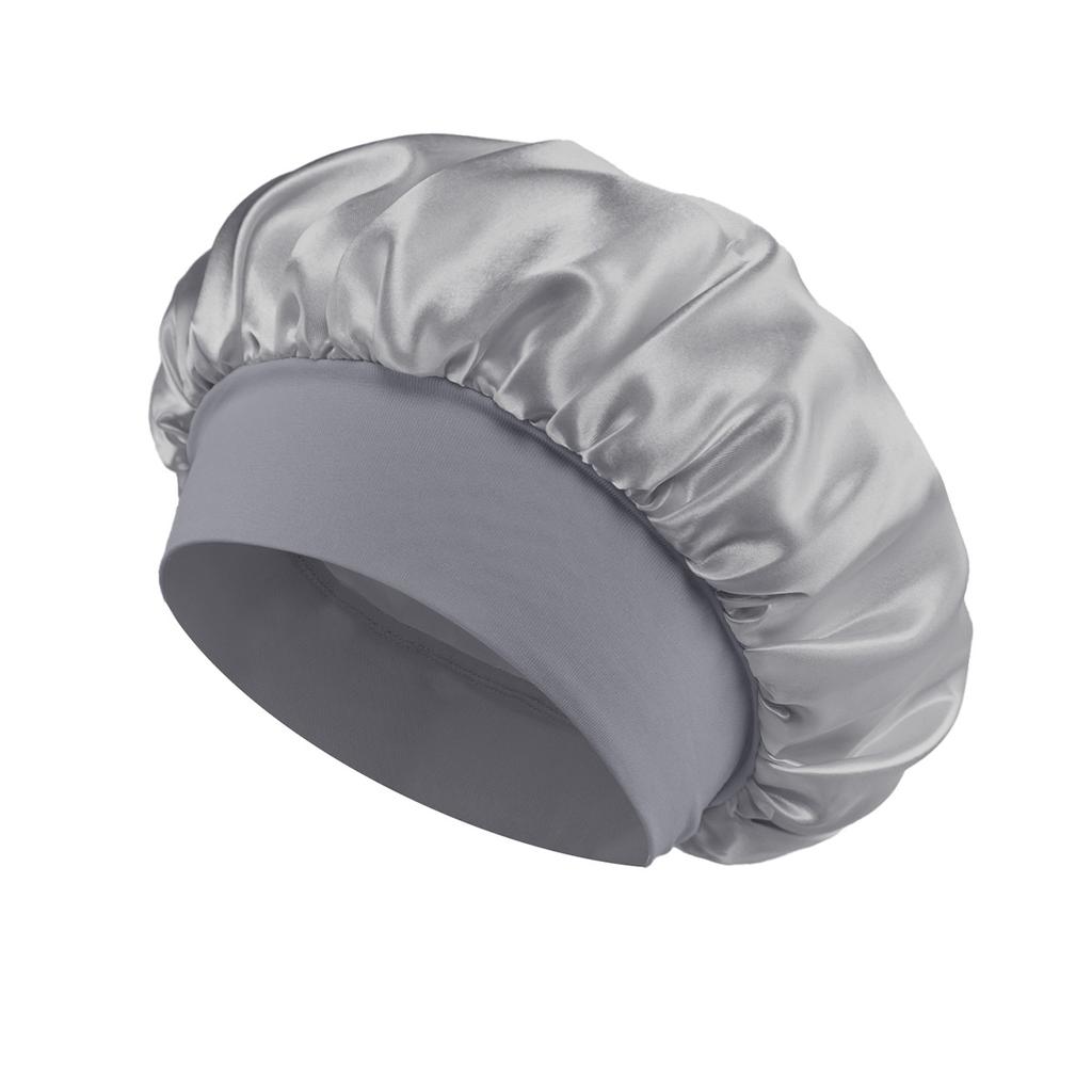 Bonnet en Satin Doux pour Femme – Large Bord & Élastique Souple | Protection Capillaire Nuit