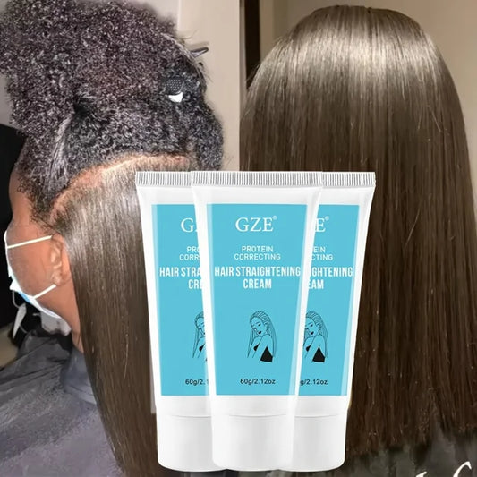 Crème Lissante Naturelle aux Protéines – Cheveux Lisses, Soyeux et Nourris